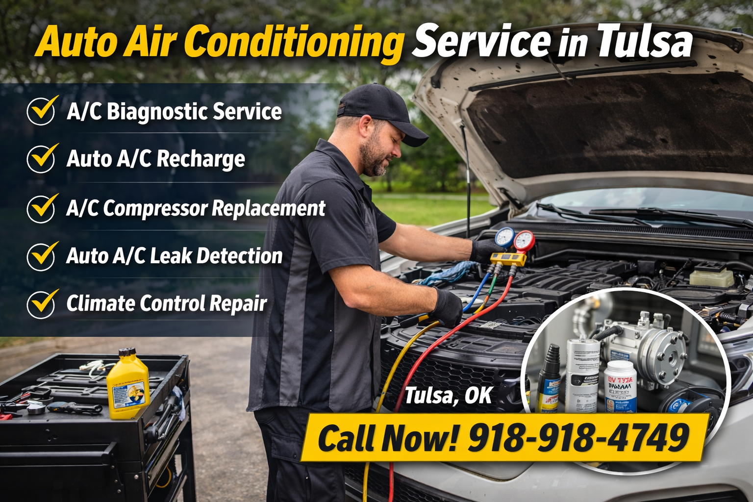 Auto air conditioning service in Tulsa